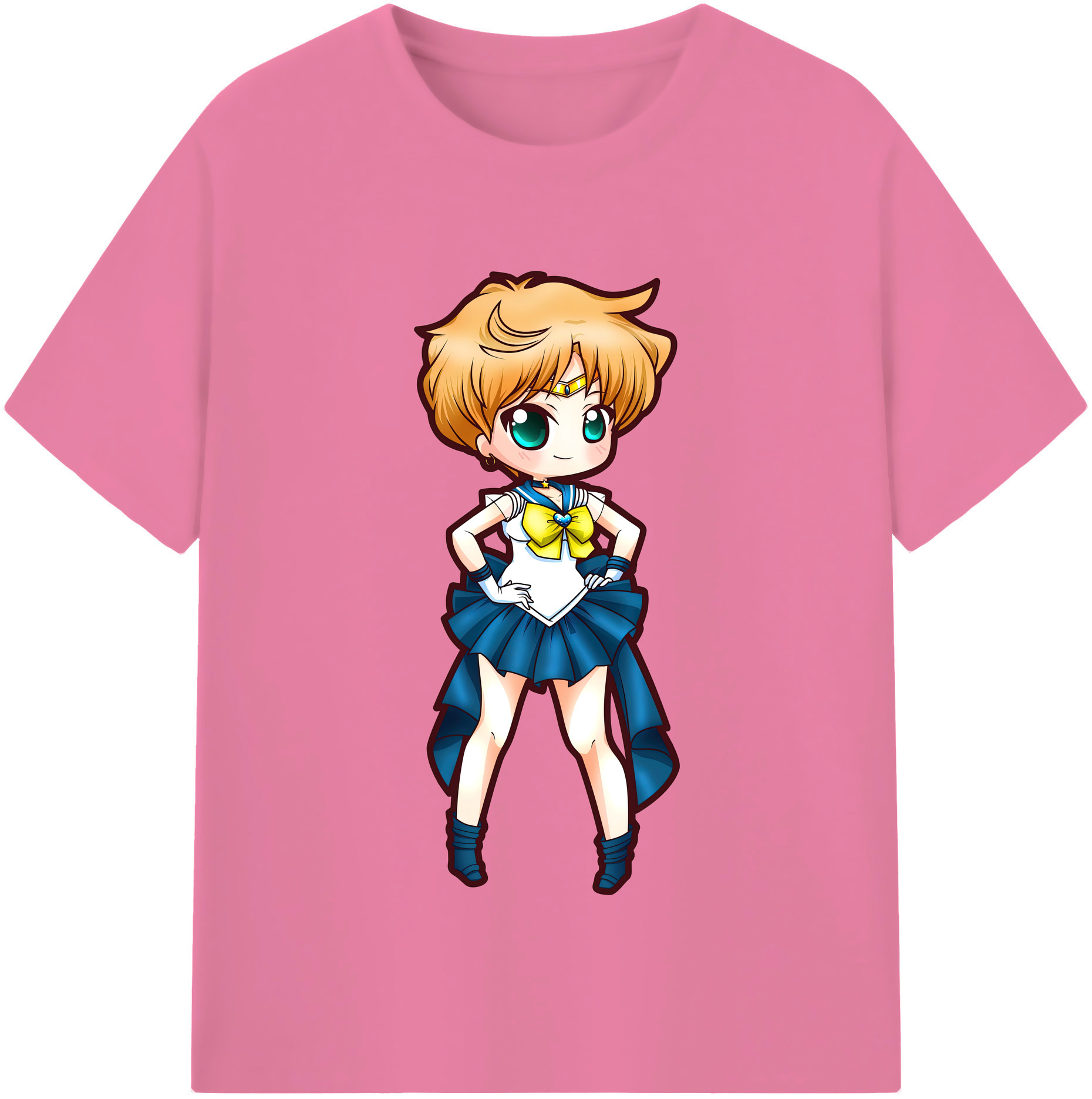 （画像用） 美少女戦士セーラームーン 天王はるか Sailor Moon Tenoh Haruka 綿100％半袖Tシャツ（フロントプリント）
